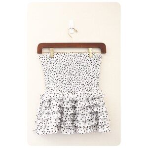 * Muche & Muchette Polka Dot Ruffle Smocked Skirt sz OS